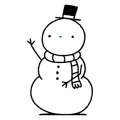 Waving snowman
